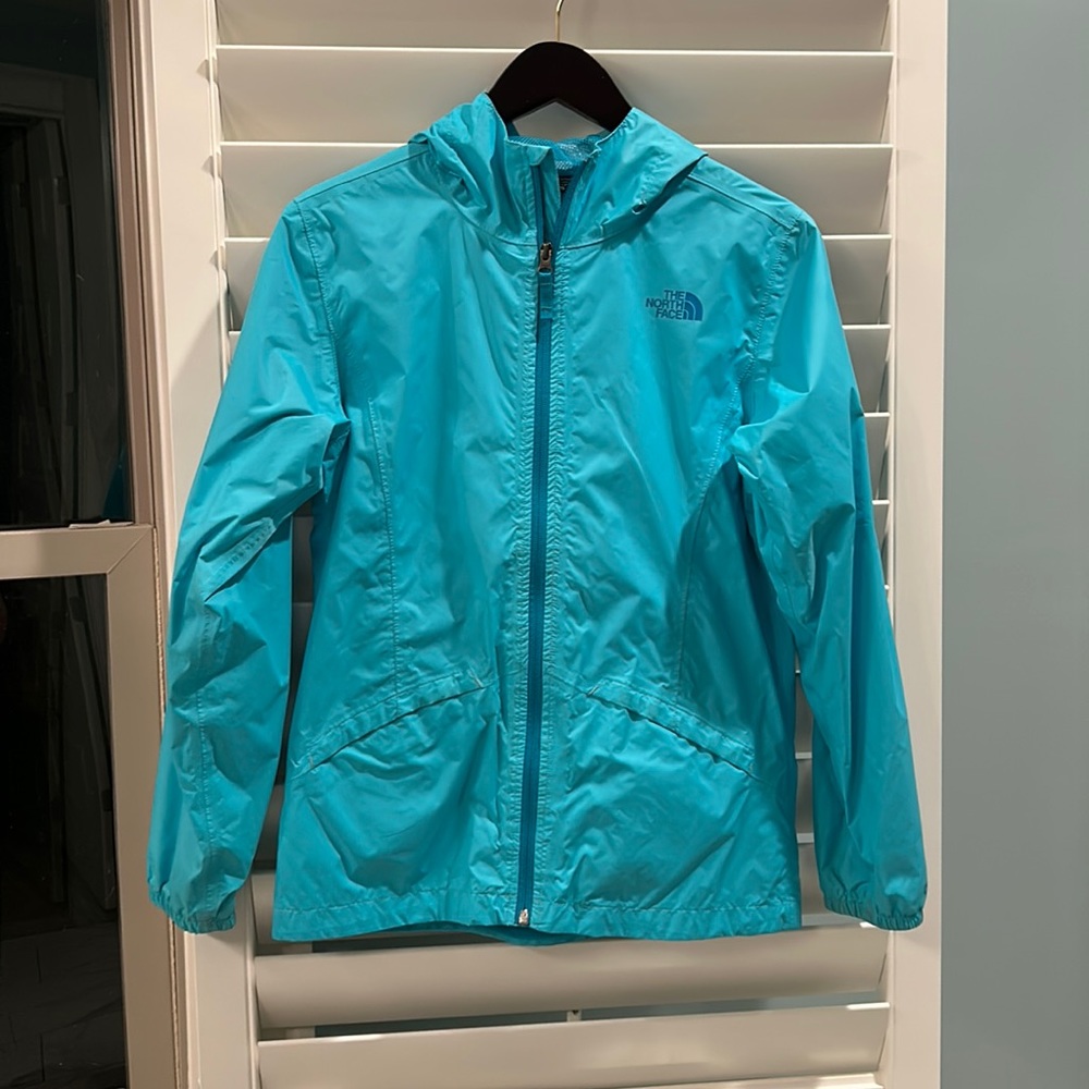 Blue North Face Girls Antora Rain Jacket